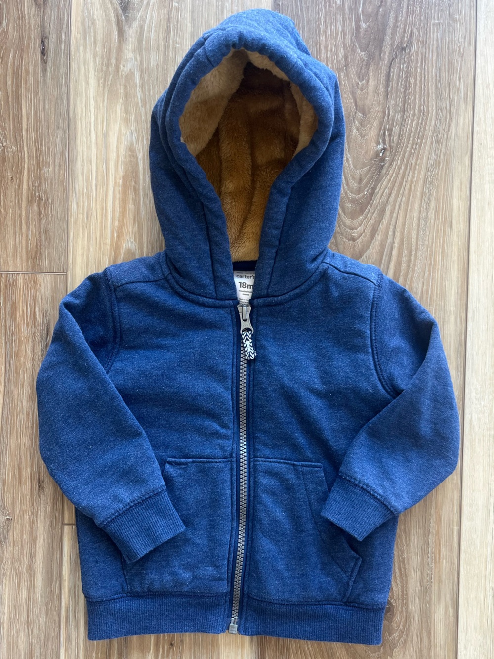 Carter's Navy Blue Hooded Zip Puffer Jacket, Worn Once
